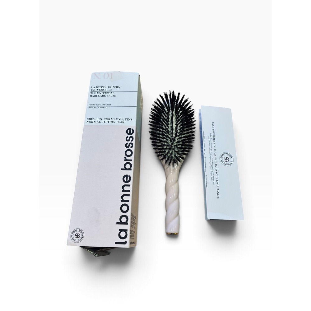 La Bonne Brosse N.01 Universal Hair Care Brush Creamy White 100% Boar Bristle